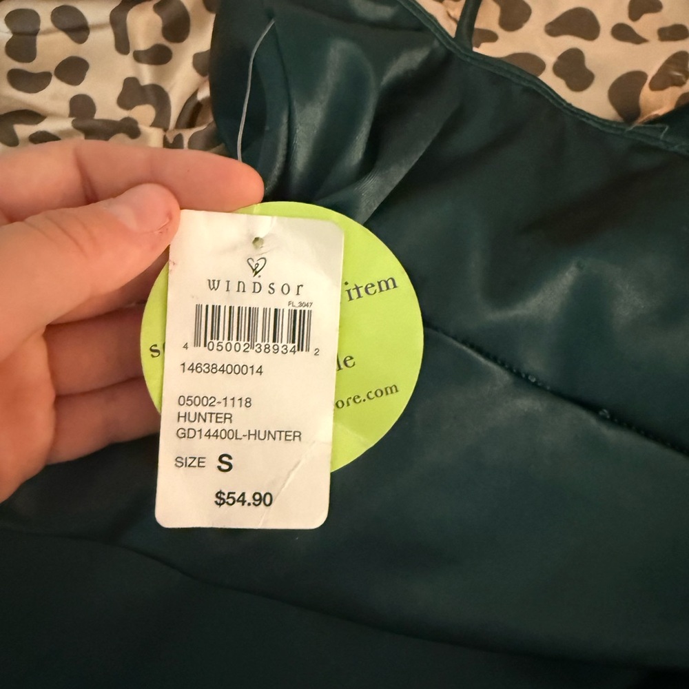 Windsor Green Silky Formal Dress